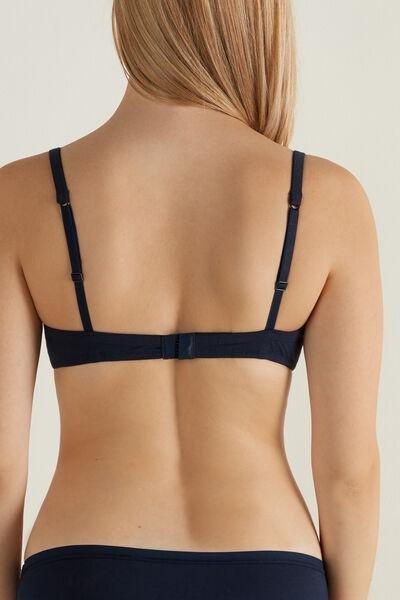 Blue Cotton Push-Up Bra, , large image number 2