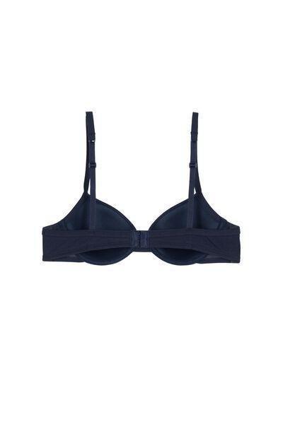 Blue Cotton Push-Up Bra, , large image number 5