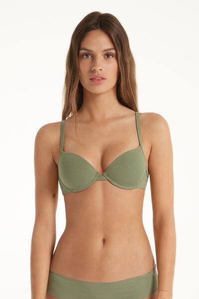 DARK SALVIA Athens Push-Up Bra in Cotton, , large image number 0