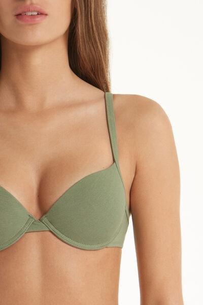 DARK SALVIA Athens Push-Up Bra in Cotton, , large image number 3