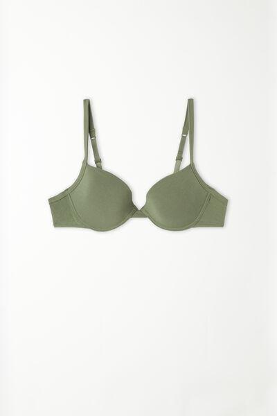 DARK SALVIA Athens Push-Up Bra in Cotton, , large image number 4