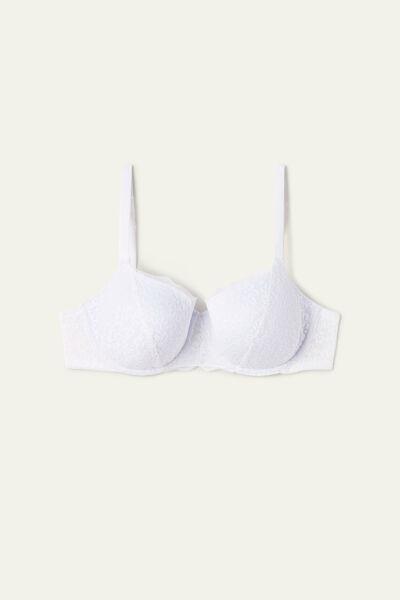 Tezenis - White Prague Full Cover Recycled Lace Balconette Bra