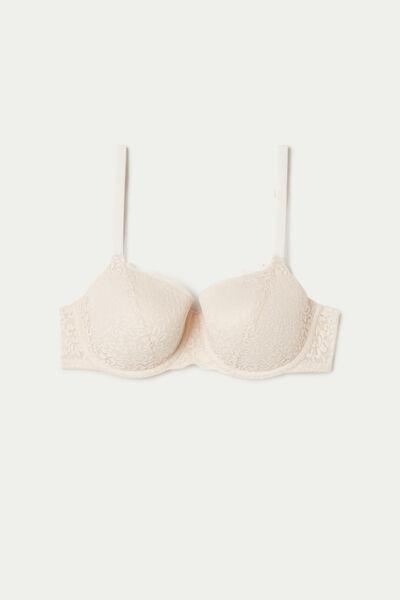 Cream Full Cover Balconette Bra, , large image number 4