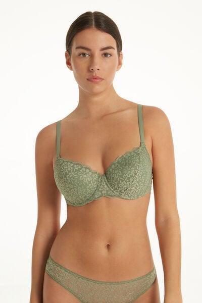 Green Prague Full Cover Recycled Lace Balconette Bra, , large image number 0