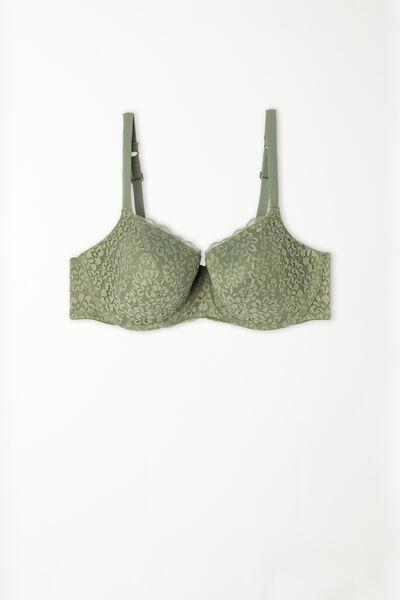 Green Prague Full Cover Recycled Lace Balconette Bra, , large image number 4