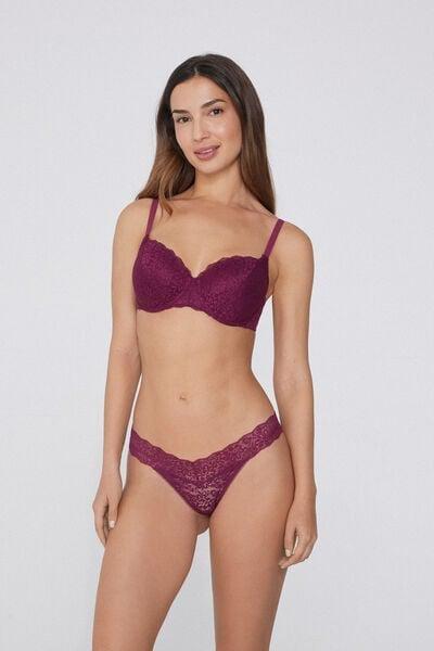 Burgundy Full Cover Balconette Bra, 5701_719Y, large image number 0
