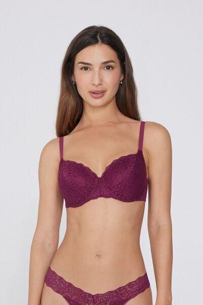 Burgundy Full Cover Balconette Bra, 5701_719Y, large image number 1