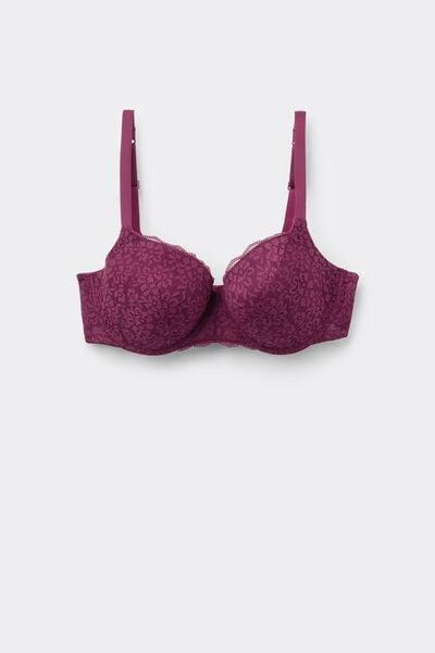 Burgundy Full Cover Balconette Bra, 5701_719Y, large image number 4
