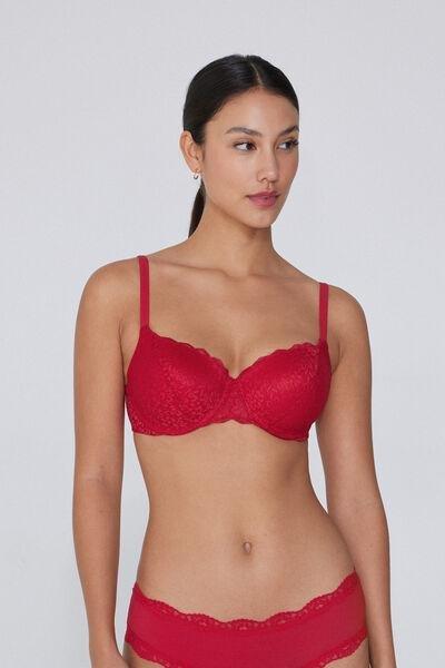 Red Full Cover Balconette Bra, 5701_873V, large image number 1