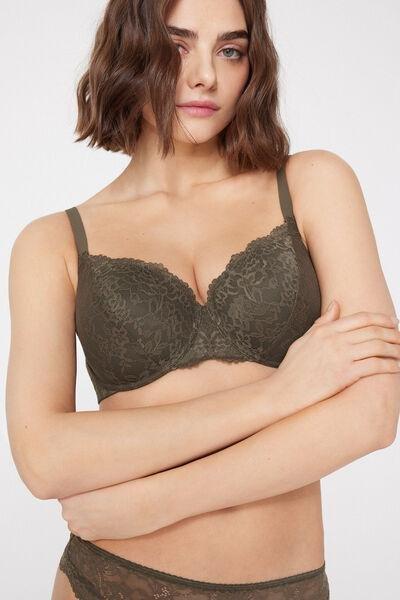Green Prague Full Cover Recycled Lace Balconette Bra, 5701_226Z, large image number 3
