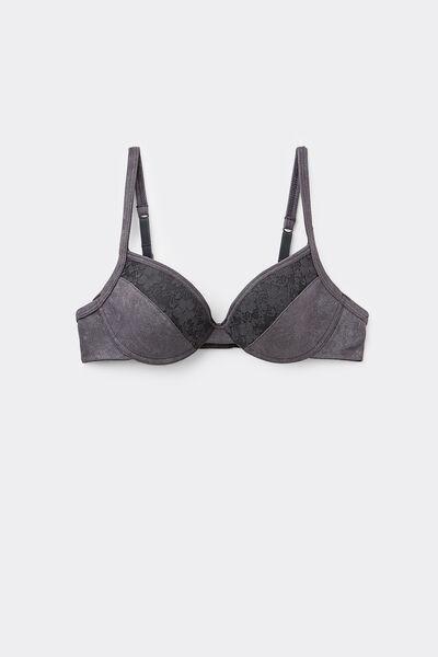 Grey Washed Dream Cotton Push-Up Bra, 5701_810Y, large image number 4