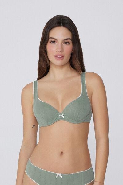 Green Pointelle Fantasy Push-Up Bra, 5701_321Y, large image number 1