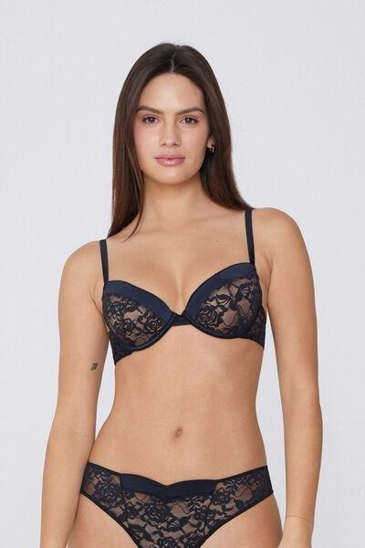Black Armony Push-Up Bra, Black, large image number 1