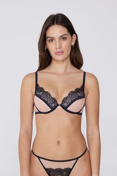 Black Shadow Luxe Push-Up Bra, , large image number 0