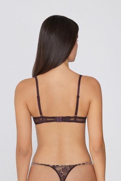 Brown Animal Print Lace Bra, 5701_983Y, large image number 2