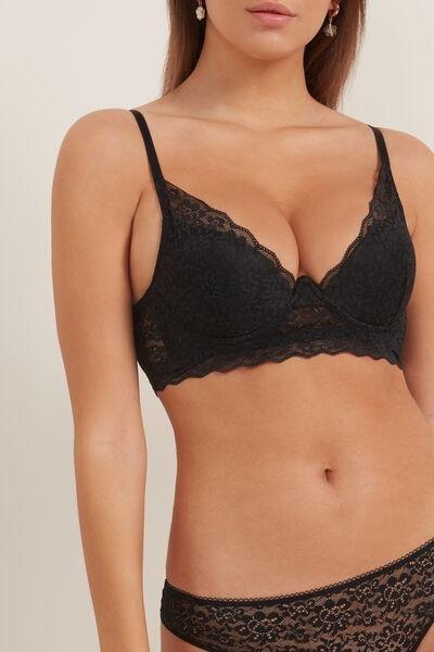 Black Malibu Organic Lace Super Push-Up Bra, , large image number 0