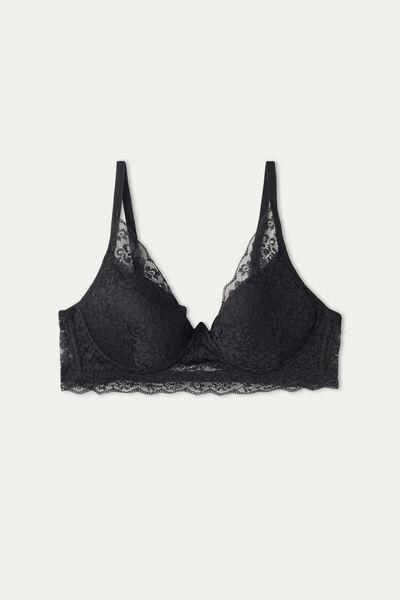 Black Malibu Organic Lace Super Push-Up Bra, , large image number 4
