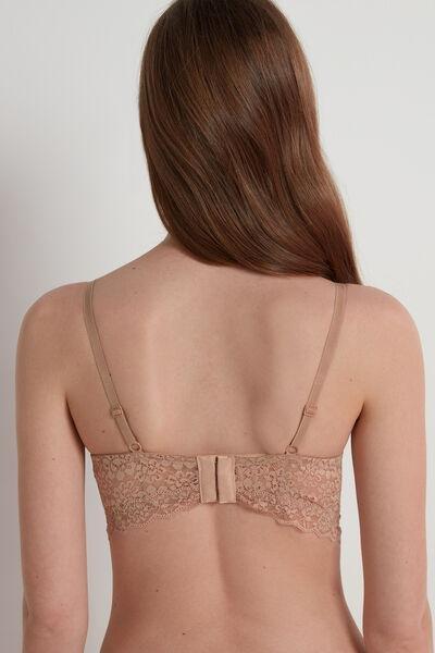 Beige Malibu Organic Lace Super Push-Up Bra