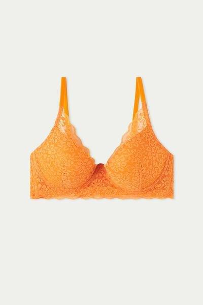 Orange Malibu Organic Lace Super Push-Up Bra, , large image number 4