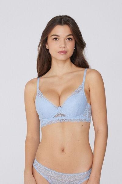 Blue Super Push-Up Bra, 5701_307Y, large image number 1