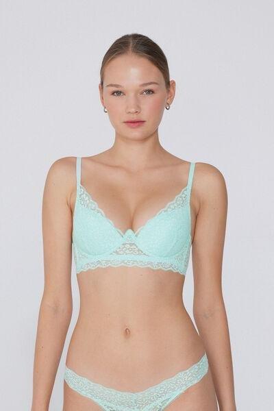 Blue Laced Super Push-Up Bra, 5701_513W, large image number 1