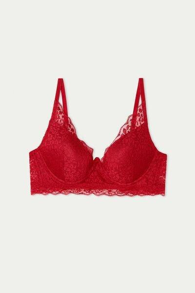 Red Malibu Organic Lace Super Push-Up Bra, , large image number 4