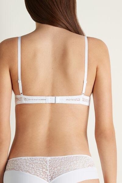 Tezenis White Los Angeles Organic Lace Super Push-Up Bra