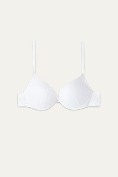 White Los Angeles Organic Lace Super Push-Up Bra, Women, , large image number 4