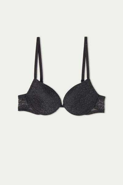 Black Super Push-Up Bra, , large image number 4