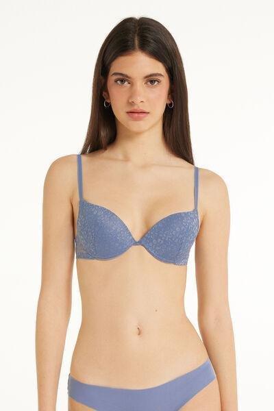 Blue Los Angeles Organic Lace Super Push-Up Bra