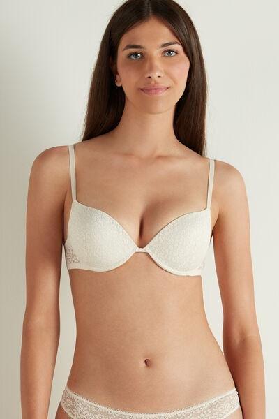 Tezenis Cream Los Angeles Organic Lace Super Push-Up Bra