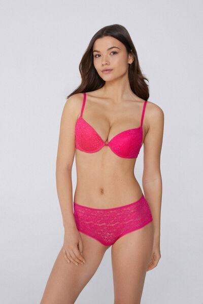 Pink Organic Lace Super Push-Up Bra, 5701_545Y, large image number 0