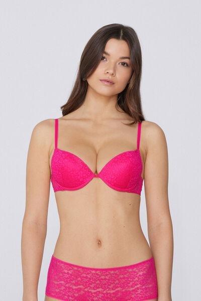 Pink Organic Lace Super Push-Up Bra, 5701_545Y, large image number 1
