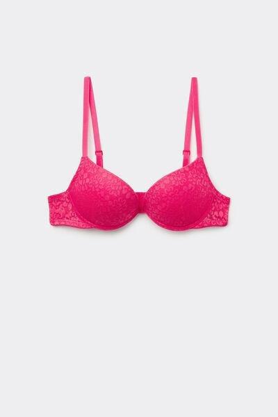 Pink Organic Lace Super Push-Up Bra, 5701_545Y, large image number 4
