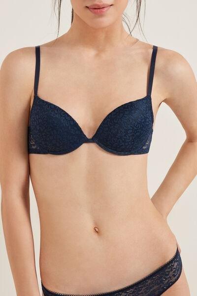 Tezenis - Blue Los Angeles Organic Lace Super Push-Up Bra