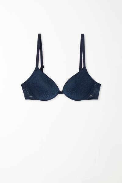 Tezenis - Blue Los Angeles Organic Lace Super Push-Up Bra