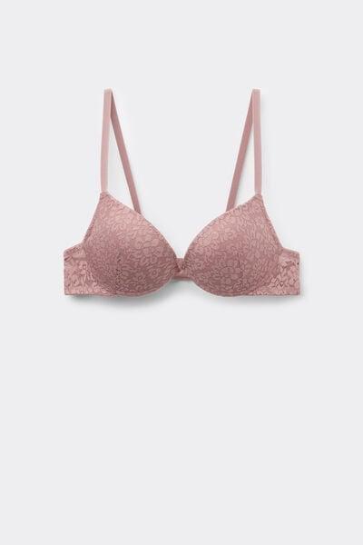 Pink Los Angeles Organic Lace Super Push-Up Bra, 5701_946Y, large image number 4