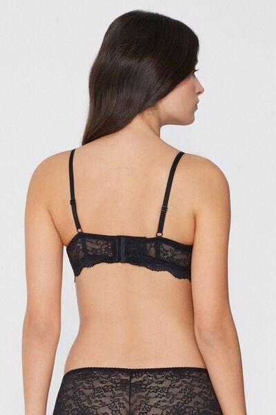 Black Malibu Super Push-Up Recycled Lace Bra, Black, large image number 1
