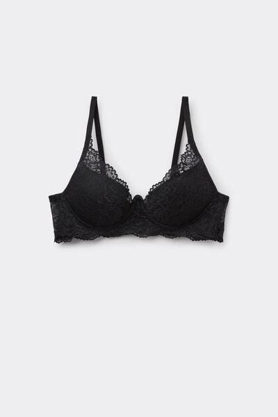 Black Malibu Super Push-Up Recycled Lace Bra, Black, large image number 4