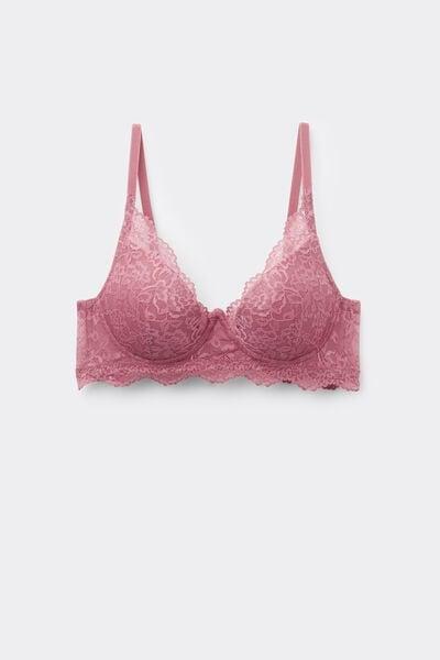 Pink Recycled Lace Super Push-Up Bra, 5701_179Z, large image number 4