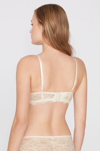 Cream Malibu Recycled Lace Super Push-Up Bra, Ivory Cream, large image number 2
