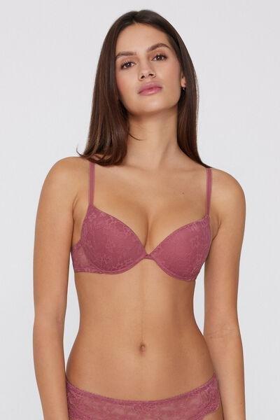 Pink Los Angeles Recycled Lace Super Push-Up Bra, 5701_179Z, large image number 1