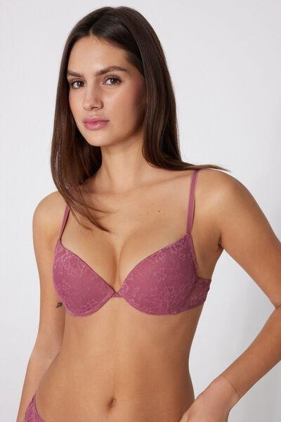 Pink Los Angeles Recycled Lace Super Push-Up Bra, 5701_179Z, large image number 3