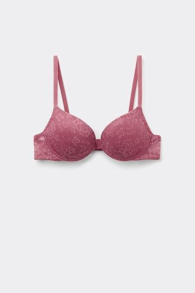 Pink Los Angeles Recycled Lace Super Push-Up Bra, 5701_179Z, large image number 4