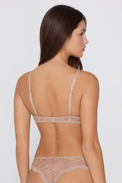 Beige Los Angeles Recycled Lace Super Push-Up Bra, Natural Blush, large image number 2