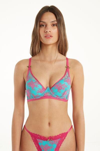 Tezenis Pink Malibu Bonbon Lace Super Push-Up Bra