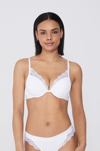 White Lounge Retreat Push-Up Bra, White, large image number 1