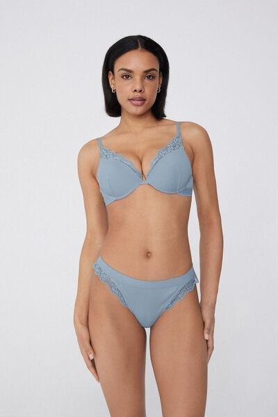 Blue Lounge Retreat Push-Up Bra, 5701_326Y, large image number 0