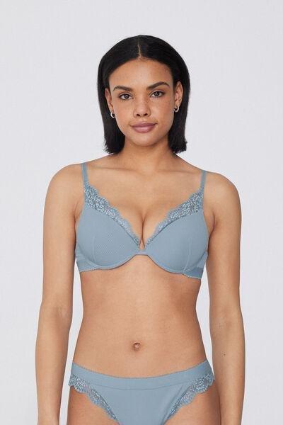 Blue Lounge Retreat Push-Up Bra, 5701_326Y, large image number 1