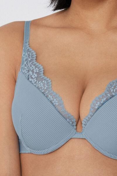 Blue Lounge Retreat Push-Up Bra, 5701_326Y, large image number 2